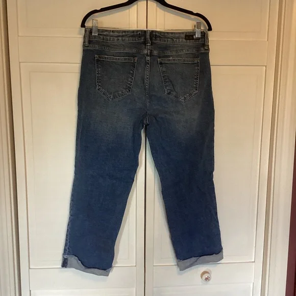 Kut from the Kluth Amy Crop Straight Leg Distressed Jeans - Picture 2 of 3